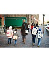 SoYoung Small Raw Linen Cooler Bag, Grey Robot - Insulated, machine washable! Kindergarten Backpacks