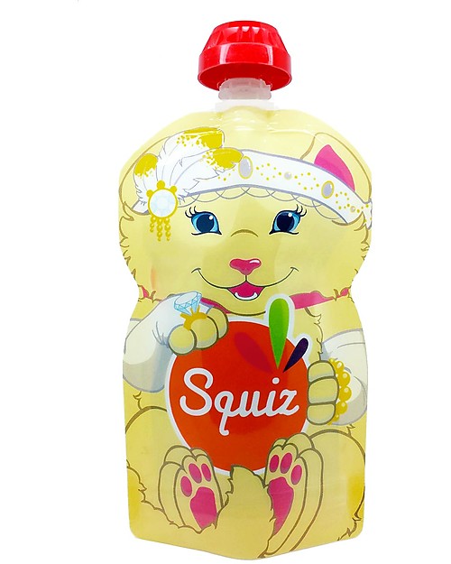 Squiz Eco-friendly Reusable Food Pouch - Kitty Cat - 130 ml Food Containers