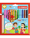 Stabilo Cappi Markers - Never Lose the Cap Again, case of 12 Draw And Color