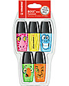 Stabilo Case with 5 Mini Funnimals Markers with Cute Animals Draw And Color