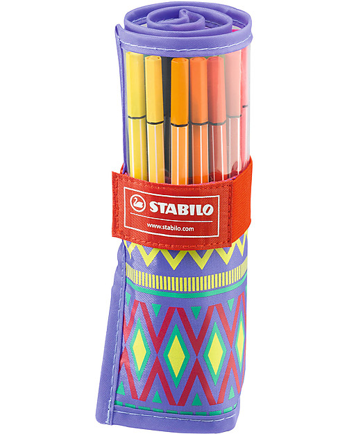 Stabilo Fibre-tip Pens Festival Spirit Rollerset - Case of 25, assorted colours Draw And Color