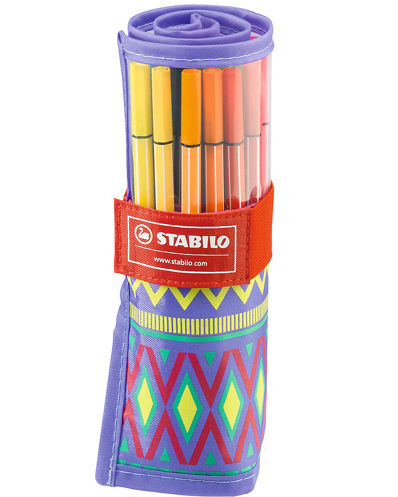 Frank Worthley Handelsmerk fax Stabilo Fibre-tip Pens Festival Spirit Rollerset - Case of 25, assorted  colours unisex (bambini)