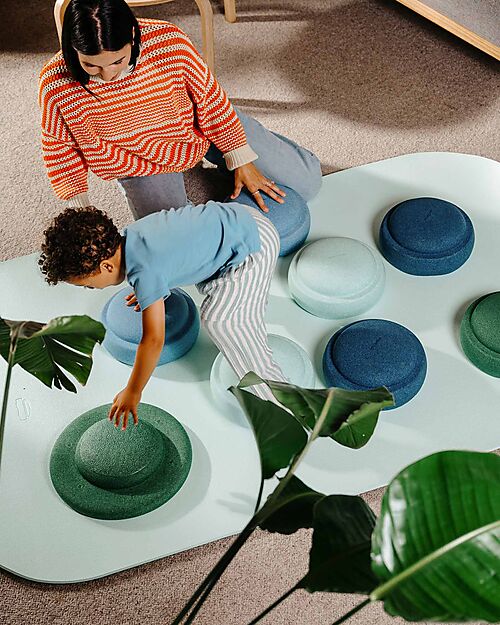 Stapelstein 7-Piece Standard Set - Waters & Greens - Sustainable Material Balance Toys_