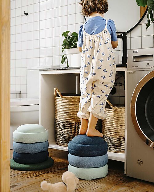 Stapelstein 7-Piece Standard Set - Waters & Greens - Sustainable Material Balance Toys_