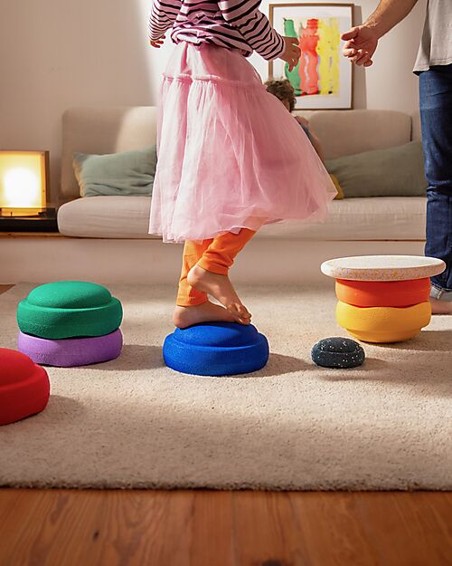 Stapelstein 8-Piece Standard Set - Spring Special - Rainbow Classic - Sustainable Material Balance Toys_