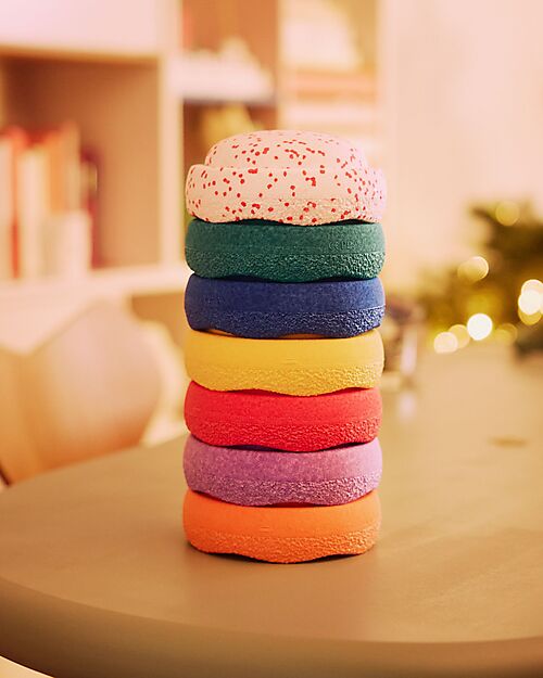 Stapelstein Mini Set of 6 Stackable Elements - Rainbow Set - Classic - Blush - Ideal for Balance Exercises Balance Toys_