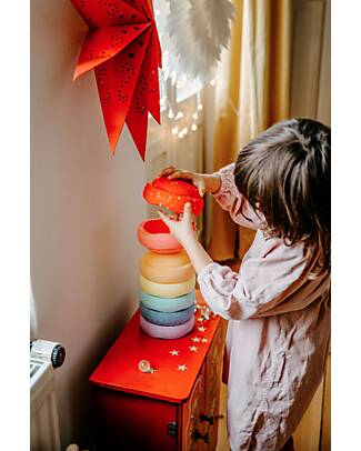 Stapelstein Mini Set of 6 Stackable Elements - Rainbow Set - Pastel - Blush Ideal for Balance Exercises Balance Toys_