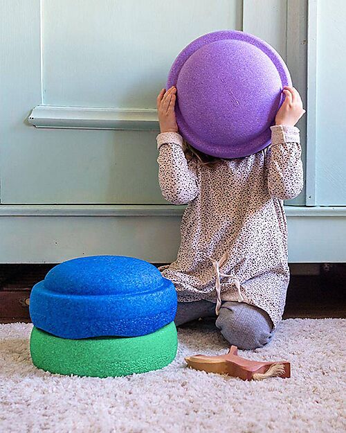 Stapelstein Original Cool Classic - Green Edition - Recyclable Polypropylene - Ideal for balance exercises! Balance Toys_