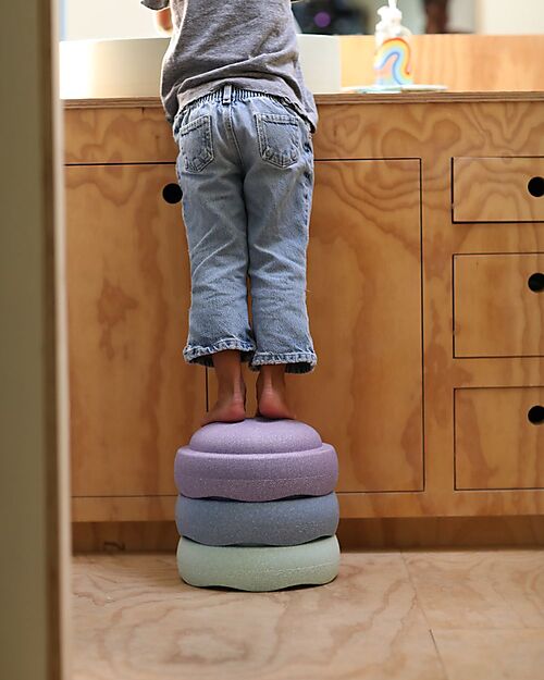 Stapelstein Original Cool Pastel - Recyclable Polypropylene - Ideal for balance exercises! Balance Toys_
