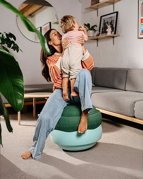 Stapelstein Original Grow Duo - Greens - 100% Recyclable Balance Toys_