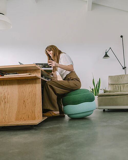 Stapelstein Original Grow Duo - Greens - 100% Recyclable Balance Toys_