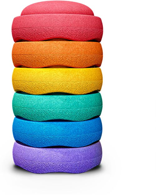 Stapelstein Original Rainbow Classic- Recyclable Polypropylene - Ideal for balance exercises! Balance Toys_