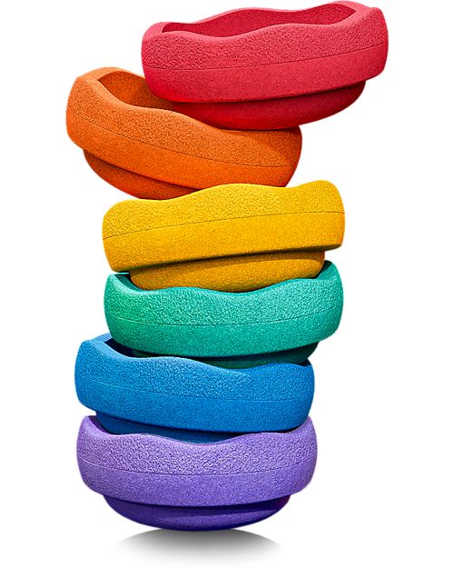 Stapelstein Original Rainbow Classic- Recyclable Polypropylene - Ideal for balance exercises! Balance Toys_