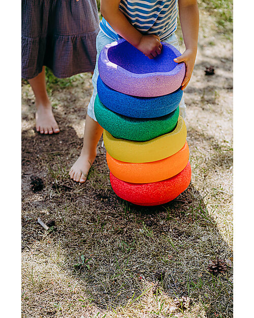 Stapelstein Original Rainbow Classic- Recyclable Polypropylene - Ideal for balance exercises! Balance Toys_