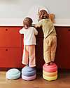 Stapelstein Original Rainbow Pastel - Recyclable Polypropylene - Ideal for balance exercises! Balance Toys_