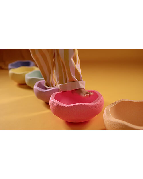 Stapelstein Original Rainbow Pastel - Recyclable Polypropylene - Ideal for balance exercises! Balance Toys_