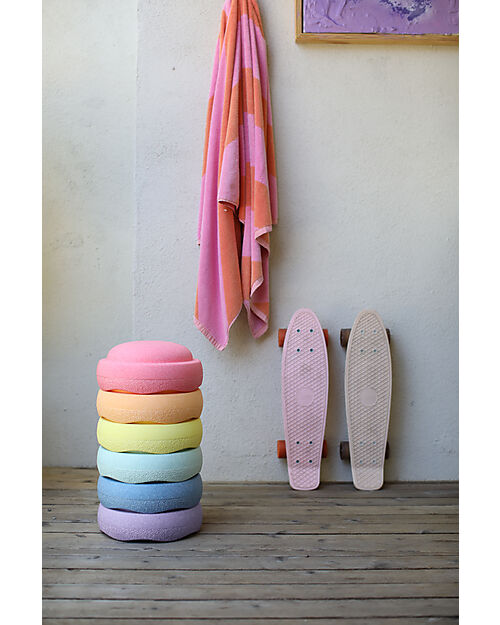 Stapelstein Original Rainbow Pastel - Recyclable Polypropylene - Ideal for balance exercises! Balance Toys_