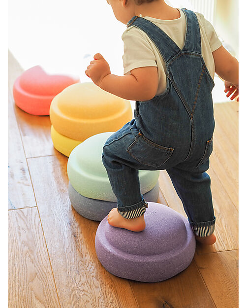 Stapelstein Original Rainbow Pastel - Recyclable Polypropylene - Ideal for balance exercises! Balance Toys_