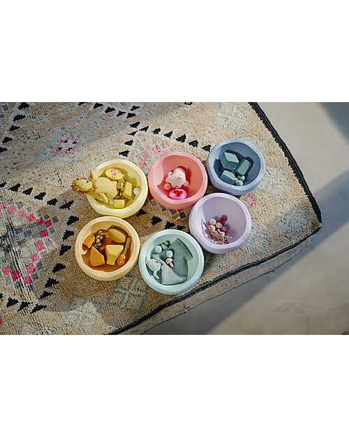 Stapelstein Original Rainbow Pastel - Recyclable Polypropylene - Ideal for balance exercises! Balance Toys_