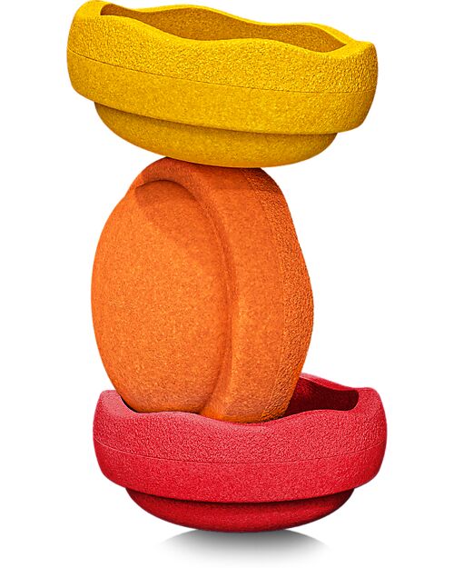 Stapelstein Original Warm Classic - Recyclable Polypropylene - Ideal for balance exercises! Balance Toys_
