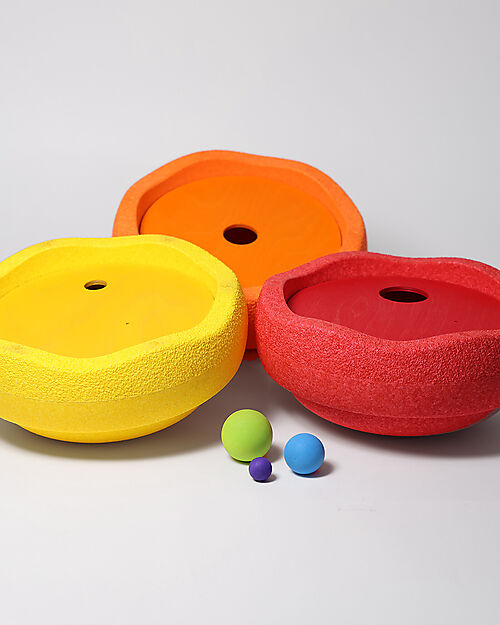 Stapelstein Original Warm Classic + Rolling Discs Set - Warm Classic Balance Toys_