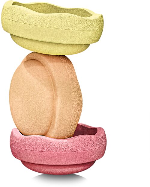 Stapelstein Original Warm Pastel - Recyclable Polypropylene - Ideal for balance exercises! Balance Toys_