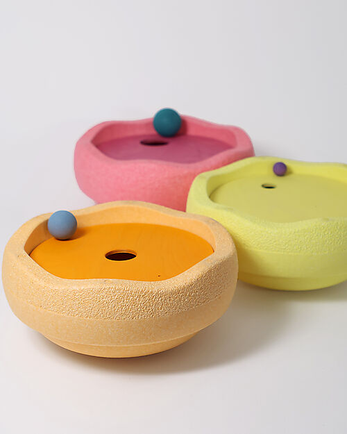 Stapelstein Original Warm Pastel + Rolling Discs Set - Warm Pastel Balance Toys_