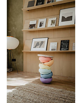 Stapelstein Rainbow Set pastel - Recyclable Polypropylene - Ideal for balance exercises! Balance Toys_
