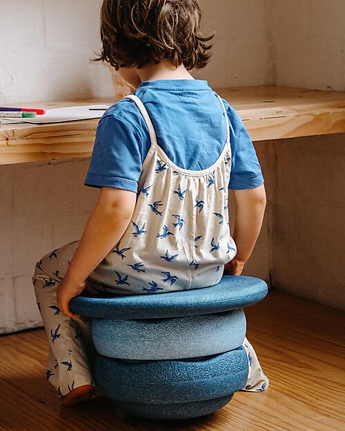 Stapelstein Set of 2 Stackable Elements + Balance Board - Water - Ideal for Balance Exercises Balance Toys_