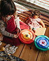 Stapelstein Set of 6 Balance Steps Inside - Rainbow Classic - Three Different Dimensions! Balance Toys_
