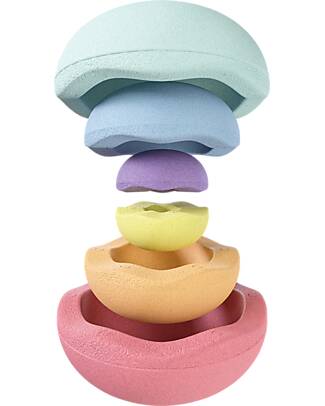 Stapelstein Set of 6 Balance Steps Inside - Rainbow Pastel - Three Different Dimensions! Balance Toys_