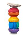 Stapelstein Set of 6 Stackable Elements + Board - Super Confetti Rainbow Classic - Ideal for balance exercises Balance Toys_