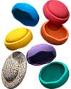 Stapelstein Set of 6 Stackable Elements + Board - Super Confetti Rainbow Classic - Ideal for balance exercises Balance Toys_