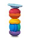 Stapelstein Set of 6 Stackable Elements + Board - Winter Special Rainbow Set - Classic - Ideal for Balance Exercises Balance Toys_