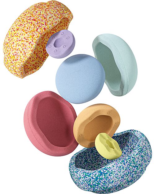 Stapelstein Set of 8 Elements - Inside Set - Pastel Balance Toys_