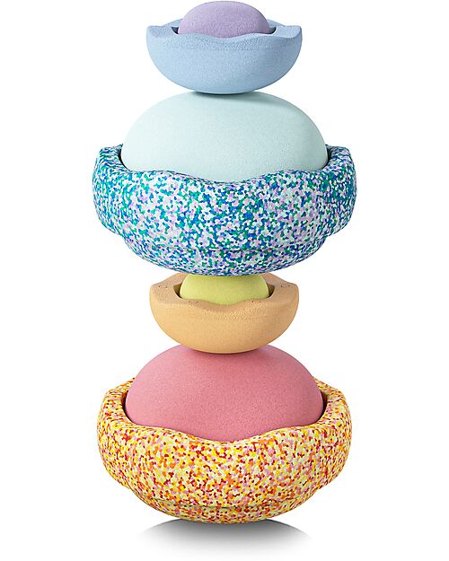 Stapelstein Set of 8 Elements - Inside Set - Pastel Balance Toys_