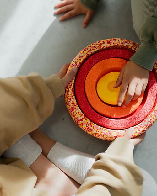 Stapelstein Set of Elements - Warm Classic Original Super Warm  - Designed to Promote Development Balance Toys_