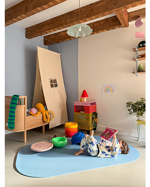 Stapelstein Versatile Mat - Light Blue - Recycled Material - For Movement and Family Well-being Playmats