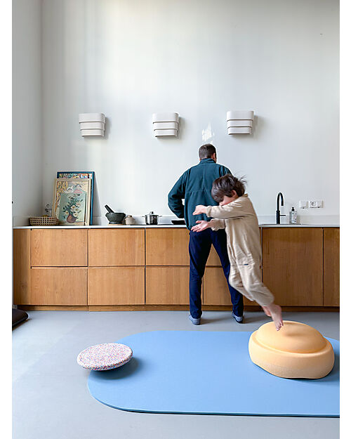 Stapelstein Versatile Mat - Light Blue - Recycled Material - For Movement and Family Well-being Playmats