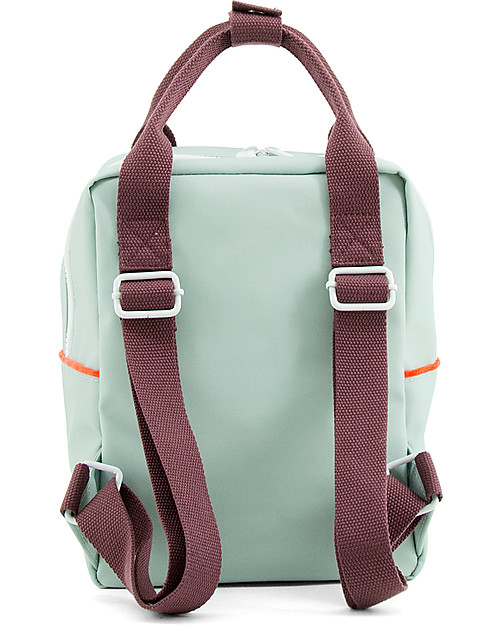 Sticky Lemon Teddy Backpack Small, Eggplant/Sage Green/Sporty Red - Perfect for pre-schoolers! Backpack