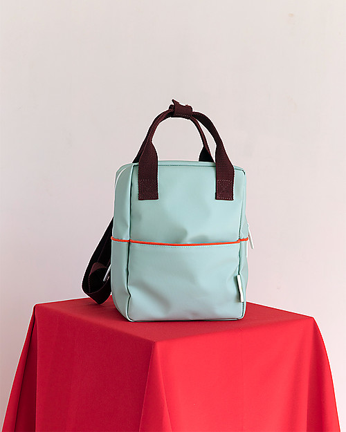 Sticky Lemon Teddy Backpack Small, Eggplant/Sage Green/Sporty Red - Perfect for pre-schoolers! Backpack