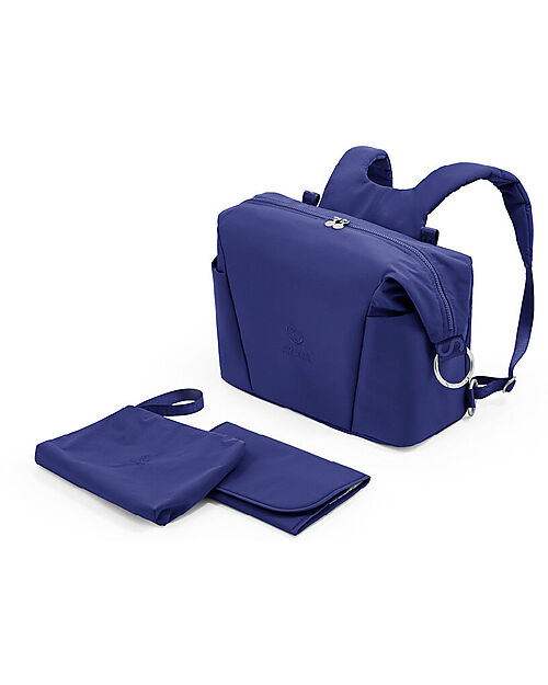 Stokke 2-in-1 Xplory X Changing Bag - Royal Blue - Recycled Material Changing Backpack