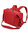 Stokke 2-in-1 Xplory X Changing Bag - Ruby Red - Recycled Material Changing Backpack