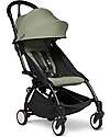 Stokke BABYZEN YOYO 2 Stroller Duo - Black Frame + Olive Textile o+ and 6+ Trio and Duo Strollers