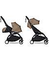 Stokke BABYZEN YOYO 2 Stroller Duo - Black Frame + Toffee Textile o+ and 6+ Trio and Duo Strollers
