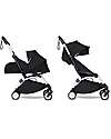 Stokke BABYZEN YOYO 2 Stroller Duo - White Frame + Black Textile o+ and 6+ Trio and Duo Strollers
