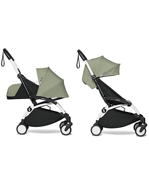 Stokke BABYZEN YOYO 2 Stroller Duo White Frame Olive Textile o and 6 unisex bambini