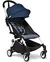 Stokke BABYZEN YOYO 2 Stroller - White Frame + Air France Blue  Textile 6+ Lights Strollers