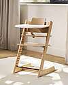 Stokke Beech Wood Tripp Trapp Evolutive Chair Natural + Baby Set and White Tray - 6M+ High Chairs