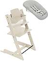 Stokke Beech Wood Tripp Trapp Evolutive Chair Vanilla + Baby Set + Newborn Set High Chairs